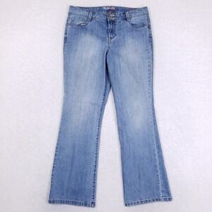 Style & Co Women Size 10 Blue Flare Jeans Stretch‎ Comfort Denim Y2K Aesthetic